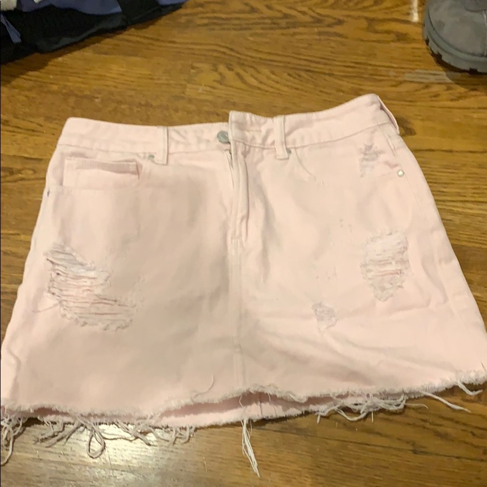 Pacsun light pink denim skirt
